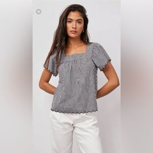 RAILS…b&w gingham top…size M…EUC